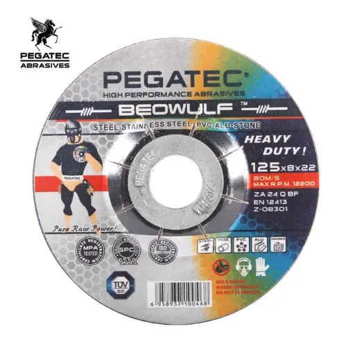 [SPC80271258] Brusna plošča za jeklo, nerjavno jeklo, aluminij, kamen 125x8