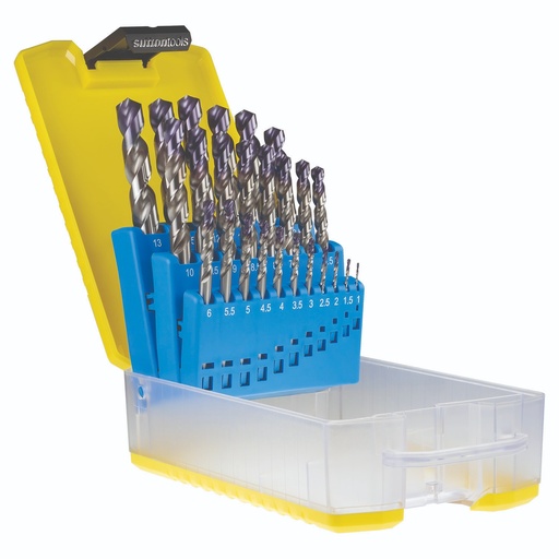 [D180SM2] Kratki spiralni svedri SET InOx 1-10 x 0.5mm